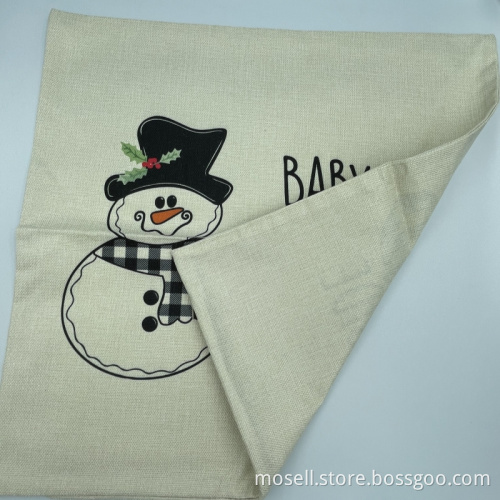 Cartoon Character Printed Solid Cotton Linen Pillowcase